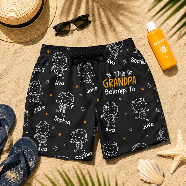 This Papa Belongs To Doodle Style - Personalized Shorts | Fun Summer Gift For Papa & Grandpa