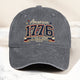 250 Years Of Freedom Faux Pattern - Personalized Distressed Denim Cap