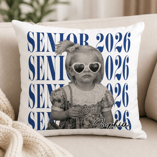 Graduation Senior Vintage Photo - Personalized Pillow | Meaningful Graduation Keepsake Gift