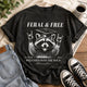 Feral And Free Tee Funny Graduation - Personalized Shirt | Custom Senior Graduation Party Graphic Tee