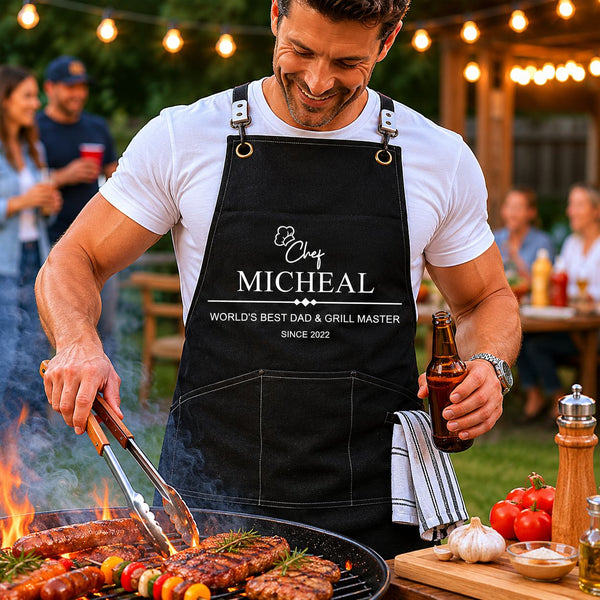 Grill Master The Man The Myth The Legend - Personalized Apron