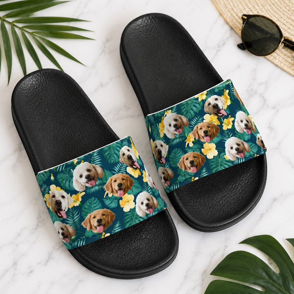 Custom Pet Face Hawaiian - Personalized Sandals | Fun Summer Pet Gift
