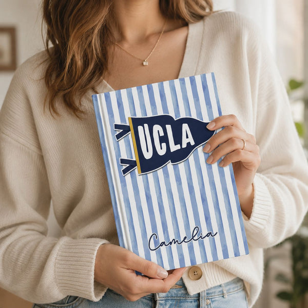 School Pennant Flag - Personalized Journal | Custom School Spirit Gift
