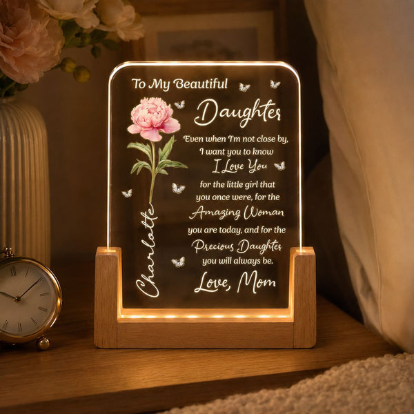 To My Daughter From Mom Dad - Personalized Night Light