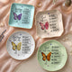 Butterfly Birth Flower Gift For Self, Friend, Daughter - Personalized Jewelry Dish | Cute Floral Gift