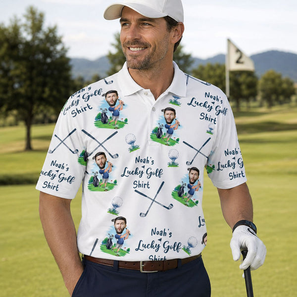 My Lucky Golf Shirt - Personalized Photo Polo Shirt