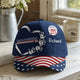 America 250 Anniversary Grandpa Dad Kids Handprints - Personalized Cap | Custom Family Gift