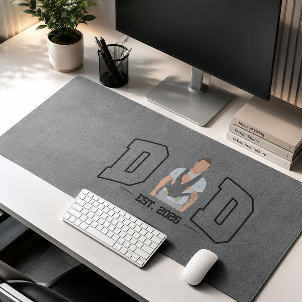 New Dad Mom Custom Faceless Art - Personalized Desk Mat
