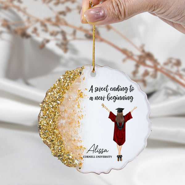 A Sweet Ending To A New Beginning - Personalized Resin Ornament