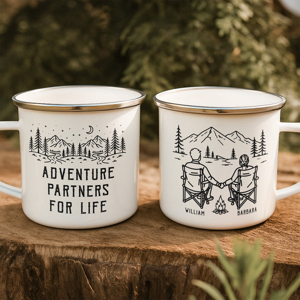 Adventure Partners For Life – Personalized Enamel Mug