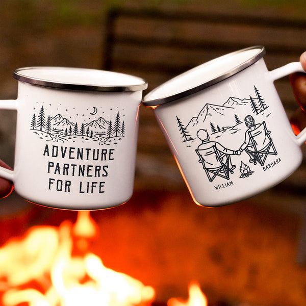 Adventure Partners For Life – Personalized Enamel Mug