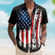 American Freedom Flag Patriotic Design - Personalized Hawaiian Shirt