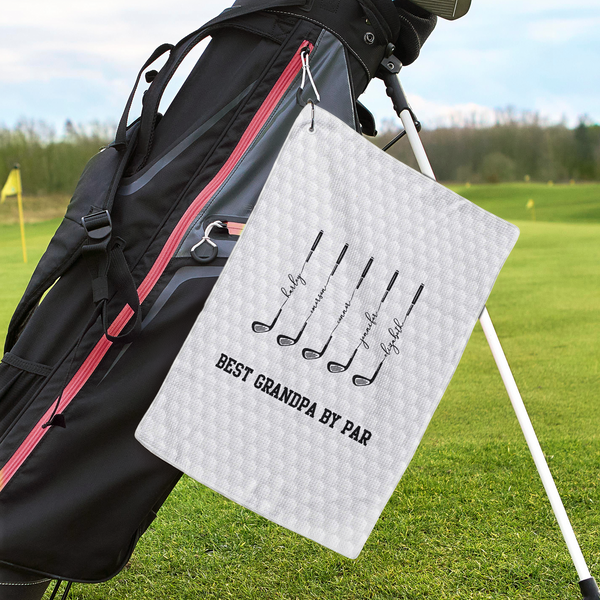 Best Dad By Par, Best Grandpa By Par - Personalized Golf Towel