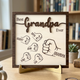 Best Dad Ever Fist Bump Father's Day Gift For Dad, Grandpa - Personalized Wooden Plaque | Heartwarming Gift From Kids & Grandkids