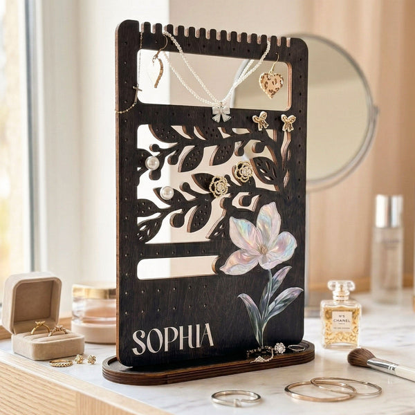 Birth Month Flower Self-Gift, Gift For Daughter, Friend - Personalized Wooden Plaque