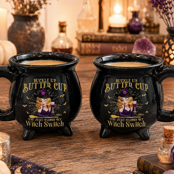 Custom Witch Cauldron Mug - Funny Halloween Gift for Coffee Lovers