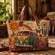 Personalized Boho Van Travel Lover Gift with Custom Name Quilted Tote Bag QH14