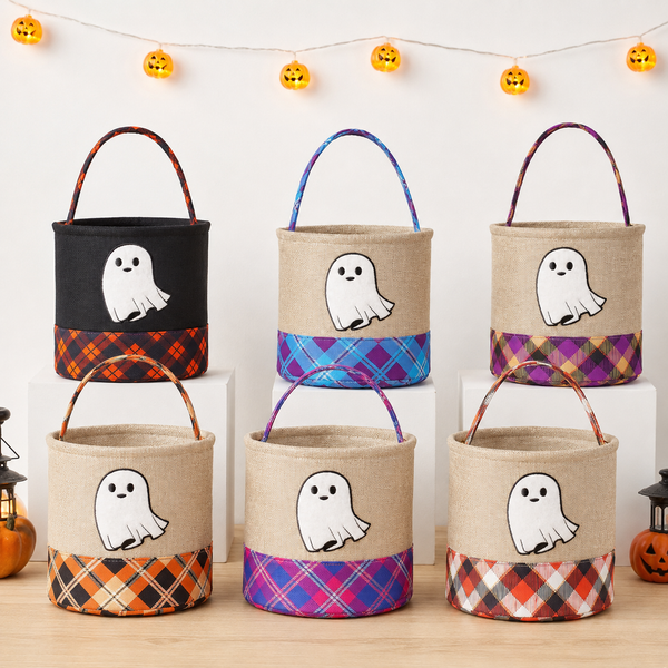 Halloween Flying Ghost Personalized Halloween Canvas Storage Basket LD01