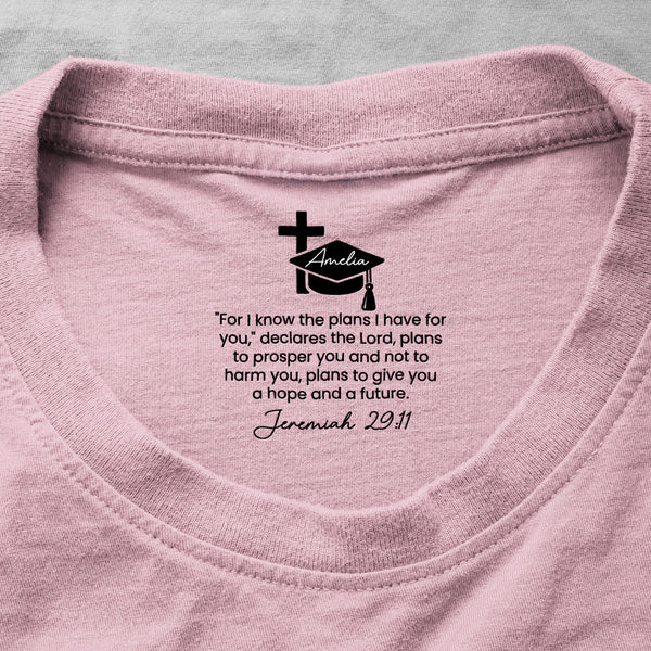 Christian Graduation Gift With Motivational Message For Son/Daughter - Personalized Shirt