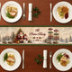 Personalized Christmas Table Runner, Custom Family Name Santa & Snowman Holiday Dining Decor