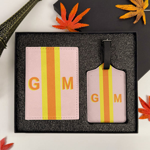 Colorful Initial Color Pairing For Summer - Personalized Luggage Tag