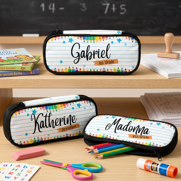 Custom Name And Grade Back To School Gift For Kid - Personalized Pencil Case