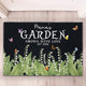 Custom Name & Birth Flower Garden Welcome Mat For Her, Mom, Grandma - Personalized Doormat | Charming Floral Home Decor Gift