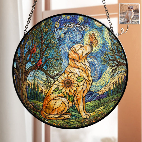 Custom Photo Pet Memorial Personalized Window Hanging Suncatcher