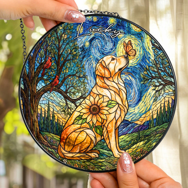 Custom Photo Pet Memorial Personalized Window Hanging Suncatcher