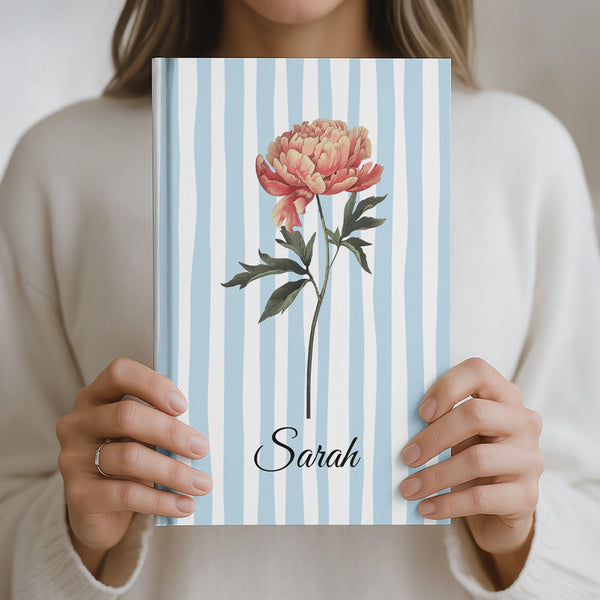 Custom Birth Flower Gift For Her, Friends, Sisters, Coworker - Personalized Journal