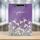 Custom Birth Flower & Name For Her, Coworkers, Friends, Teacher - Personalized Clipboard