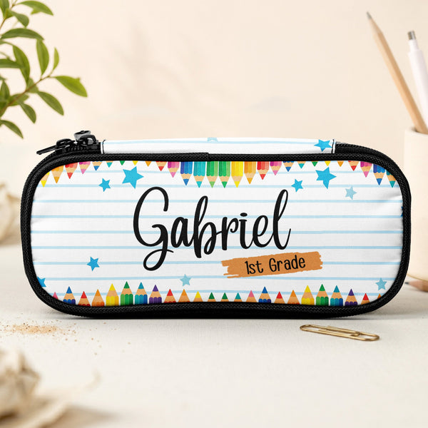 Custom Name And Grade Back To School Gift For Kid - Personalized Pencil Case