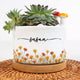 Custom Name & Birth Flower Birthday Gift For Her, Sisters, Daughter, Friends, Coworkers - Personalized Plant Pot