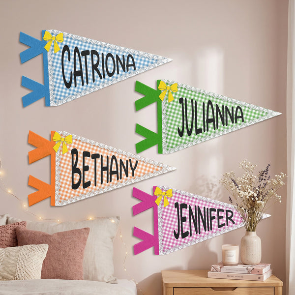 Custom Name For College Door - Personalized Pennant