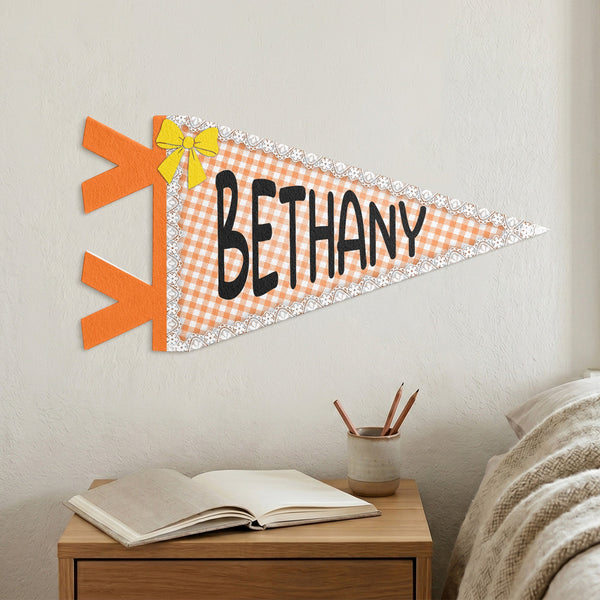 Custom Name For College Door - Personalized Pennant