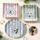 Custom Pet Portrait Sketch Line Art Striped Pattern - Personalized Jewelry Dish