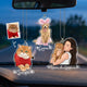 Custom Pet Portrait - Turn Photo Into Art, Gifts For Dog Lovers, Cat Lovers - Personalized Rear View Mirror Accessory