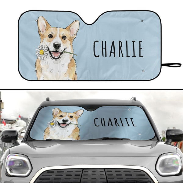 Custom Pet Portrait Watercolor - Personalized Sun Shade