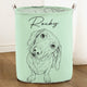 Custom Pet Toy Basket For Dog, Cat - Personalized Laundry Basket