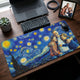 Custom Photo Van Gogh Art Father's Day Gift For Dad, Husband - Personalized Desk Mat | Artistic Dad Gift