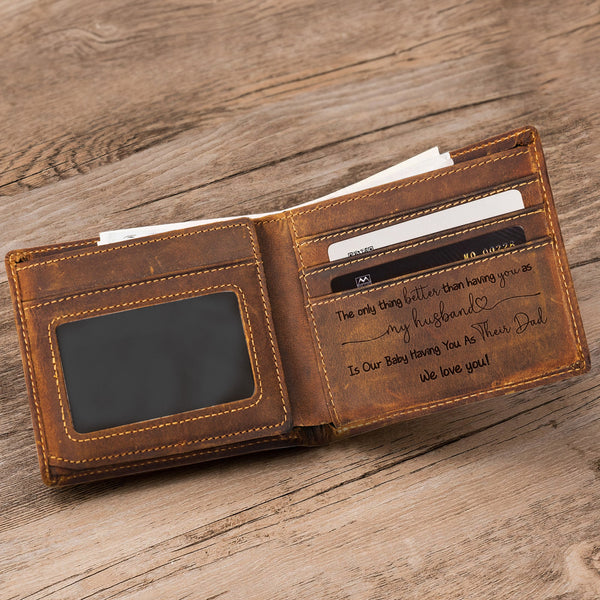 Father's Day Gifts, Custom Photo Wallet For Husband, Daddy Father's Day Birthday Gift - Personalized Wallet