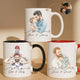 Father's Day Gifts, Custom Portrait Watercolor Father's Day Gift For Dad, New Dad, Husband - Personalized Mug