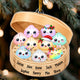 Personalized Cute Dumplings Family Ornament - Custom Acrylic Christmas Keepsake