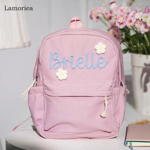 Custom Name School Embroidered Kids Backpack LD06