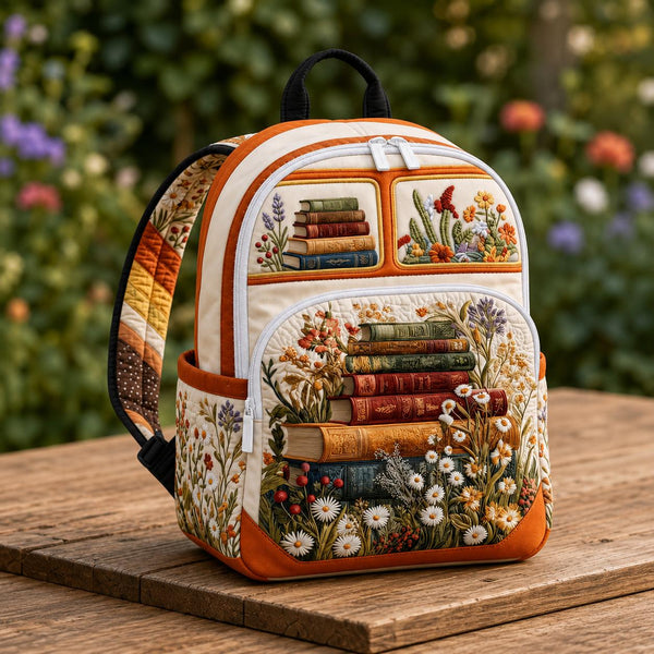 Sunset Book Van Quilted Backpack LD04