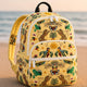 Garden Scene Dalmatian Quilted Backpack With Three Zippers LD12