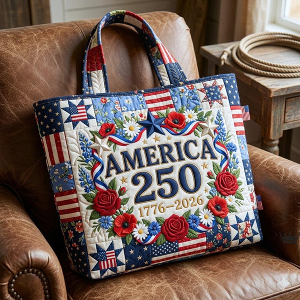 Heritage Patch Quilted Tote Bag LD02