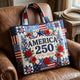 Heritage Patch Quilted Tote Bag LD02