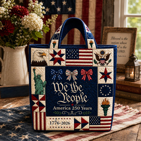 America 250 Years Quilted Tote Bag LV04