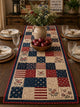 Patriotic Patchwork Quilted Table Runner QH03